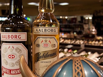 Calling all Danes!  Aalborg Akvavit in stock!